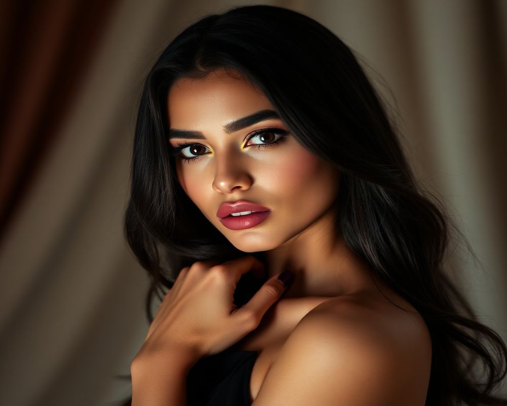 Isadora Silva high fashion editorial with dramatic lighting