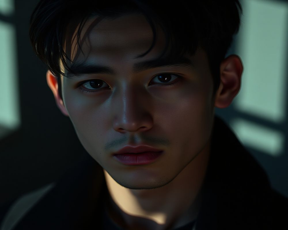 Jae-hyun Park artistic creative portrait with dramatic shadows