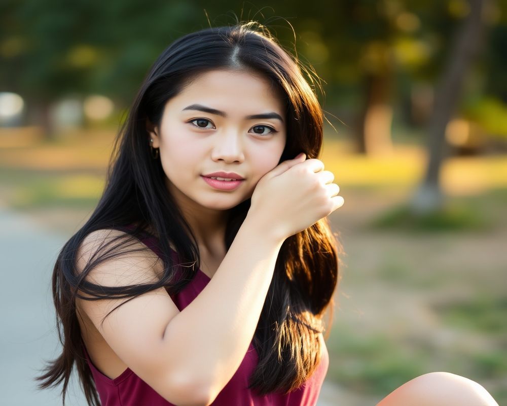 Jasmin Santos lifestyle personality shot in natural outdoor setting