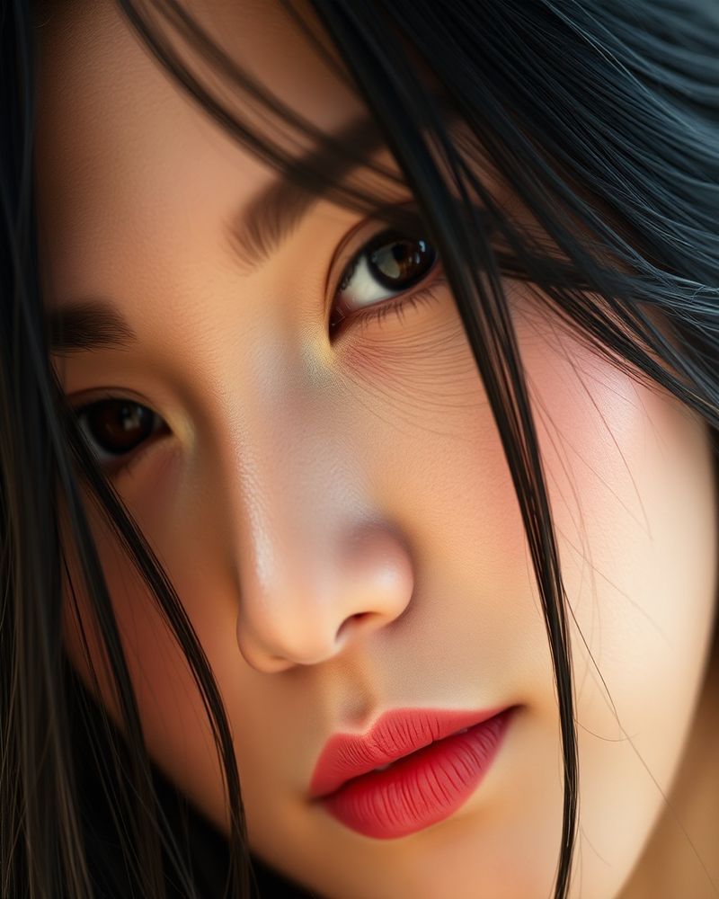Jasmin Santos beauty close-up portrait with soft lighting