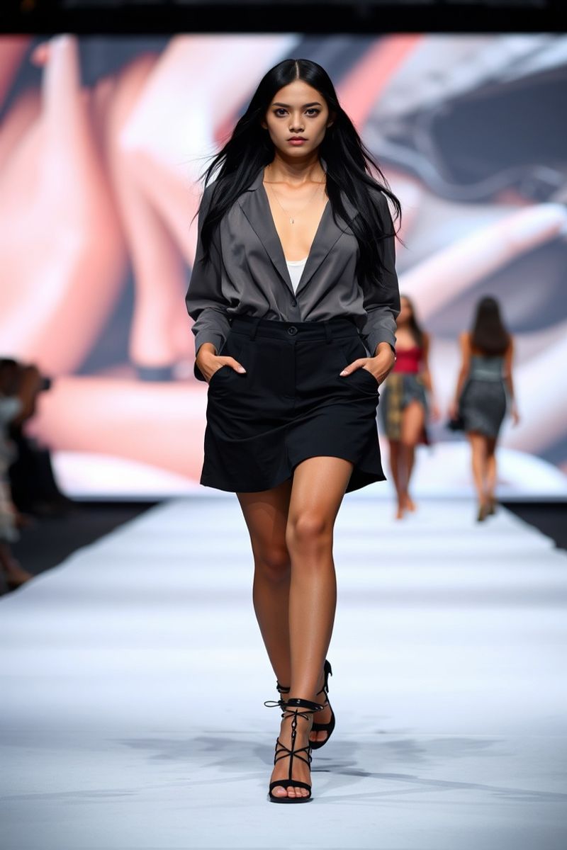 Jasmine Dela Cruz fashion runway walk in designer clothing