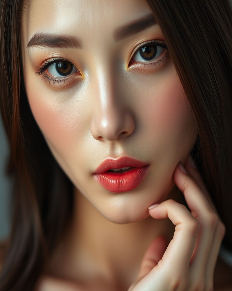 Ji-eun Park beauty close-up portrait with soft lighting
