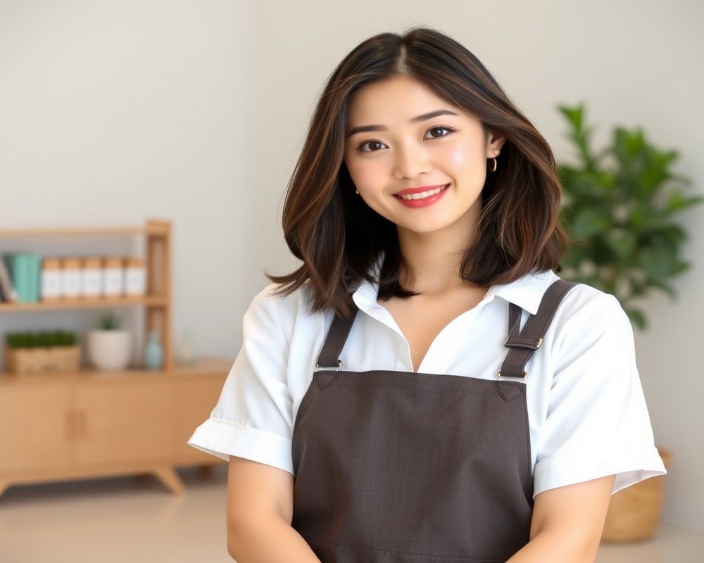 Ji-eun Park commercial brand campaign with natural smile