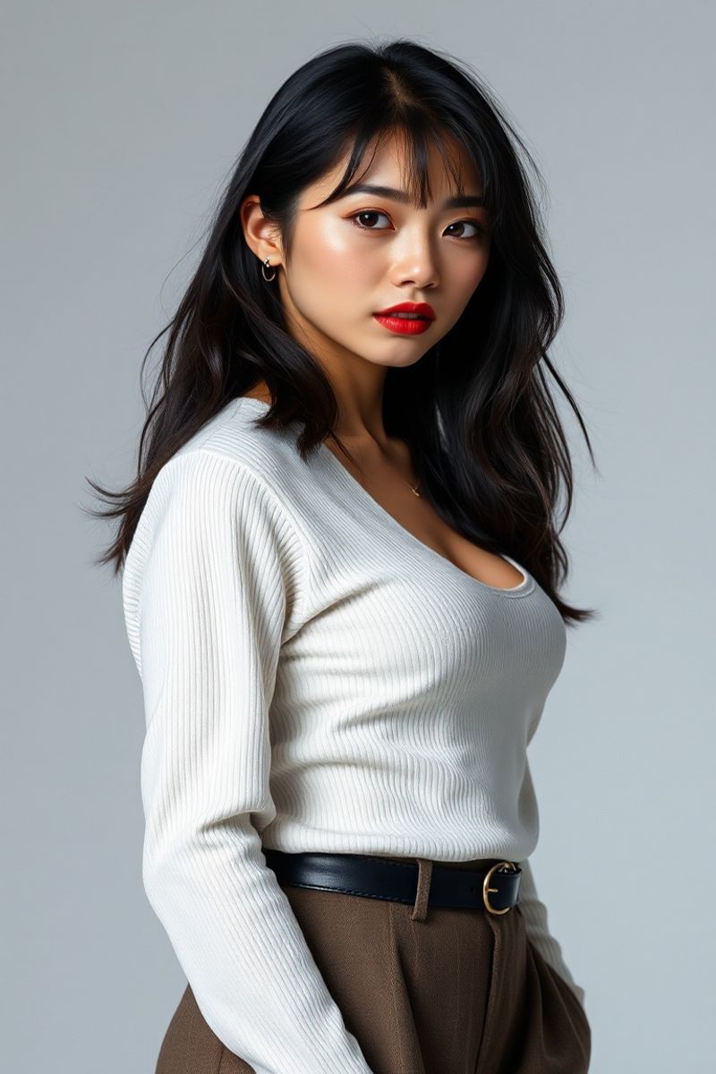 Ji-Won Kim full body editorial pose