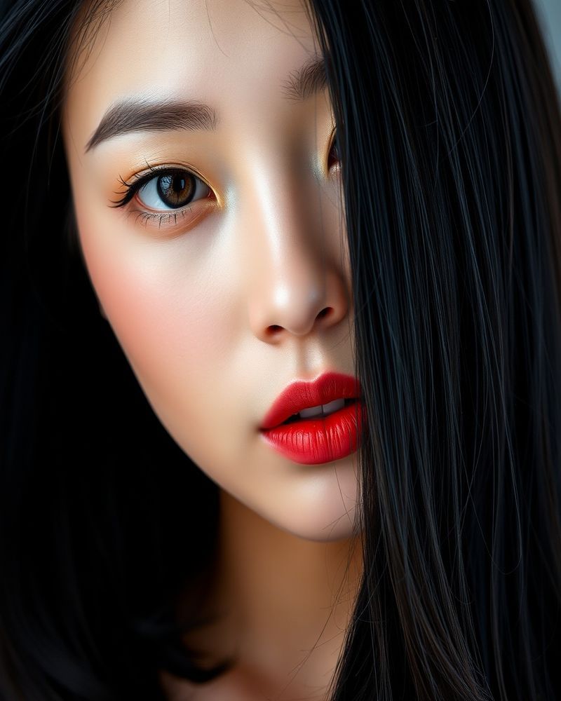 Ji-Won Kim beauty close-up portrait