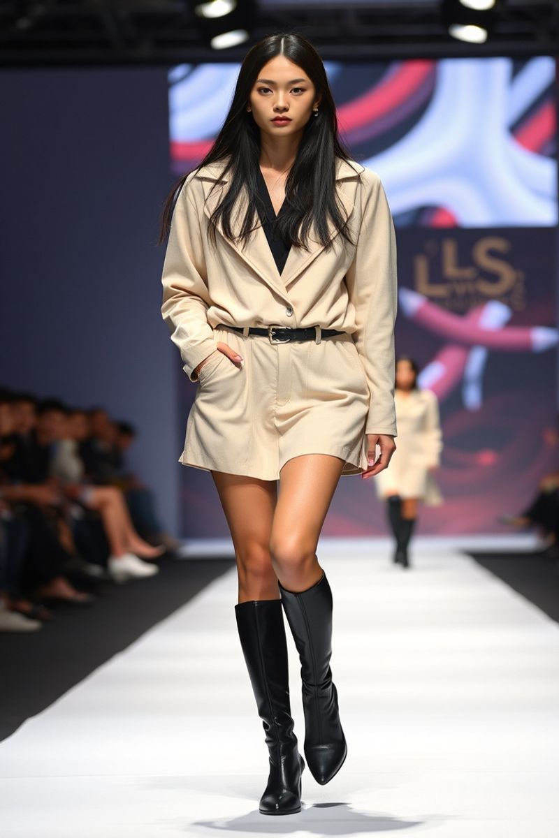 Ji-Woo Choi fashion runway walk