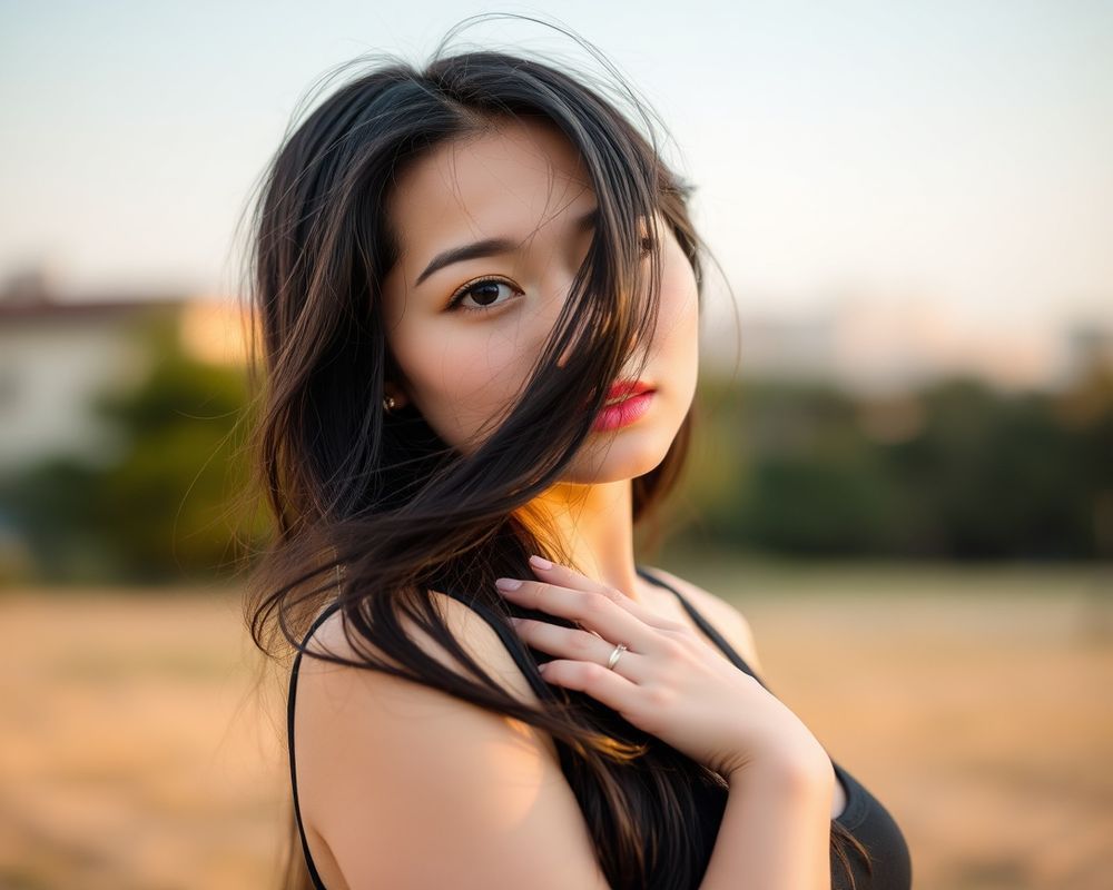 Ji-Yoon Kim lifestyle personality shot in natural outdoor setting