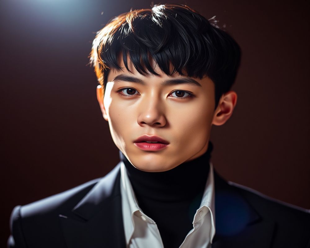 Jin-Ho Kim high fashion editorial with dramatic lighting