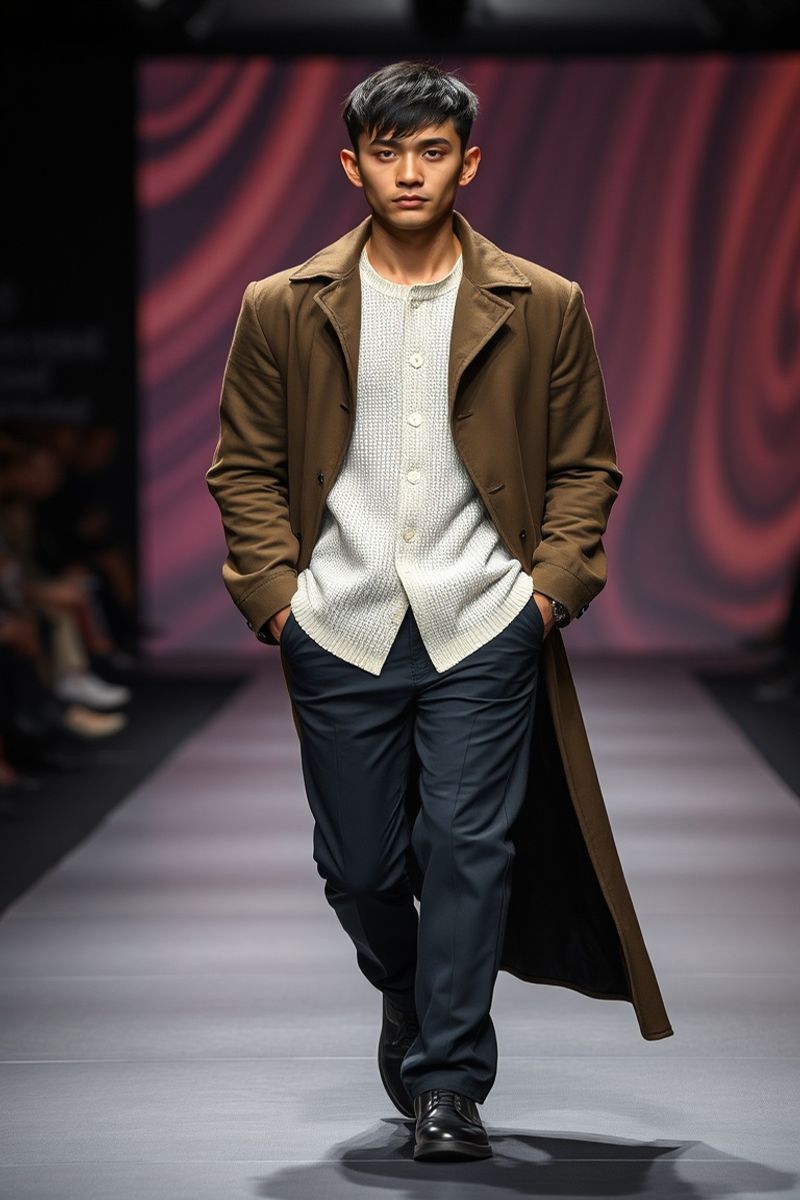 Jin-Ho Kim fashion runway walk in designer clothing
