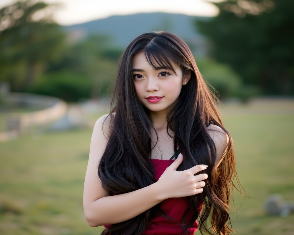 Jisoo Park lifestyle personality shot in natural outdoor setting