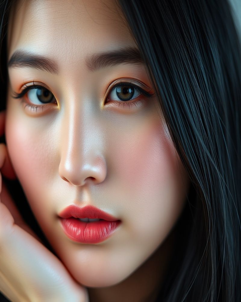 Jisoo Park beauty close-up portrait with soft lighting