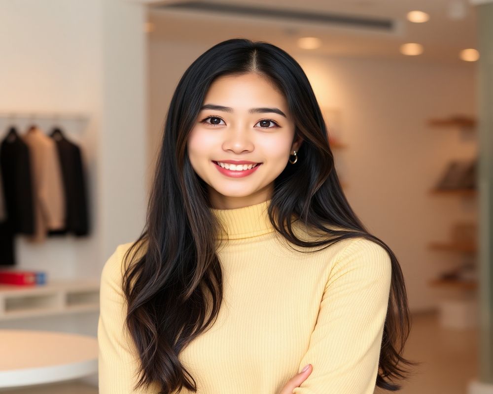 Jisoo Park commercial brand campaign with natural smile