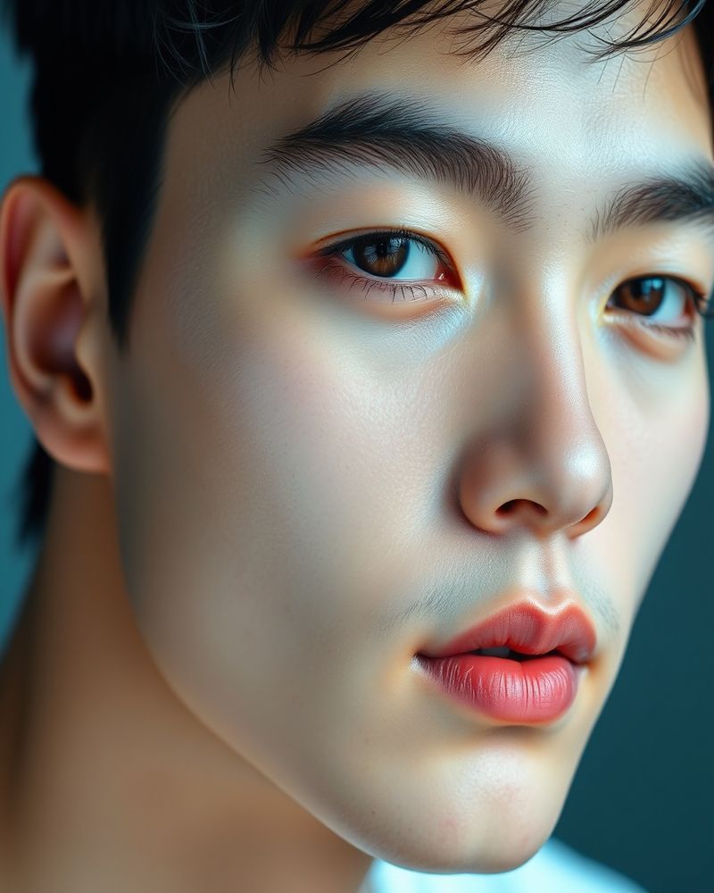 Joon-Min Park beauty close-up portrait with soft lighting