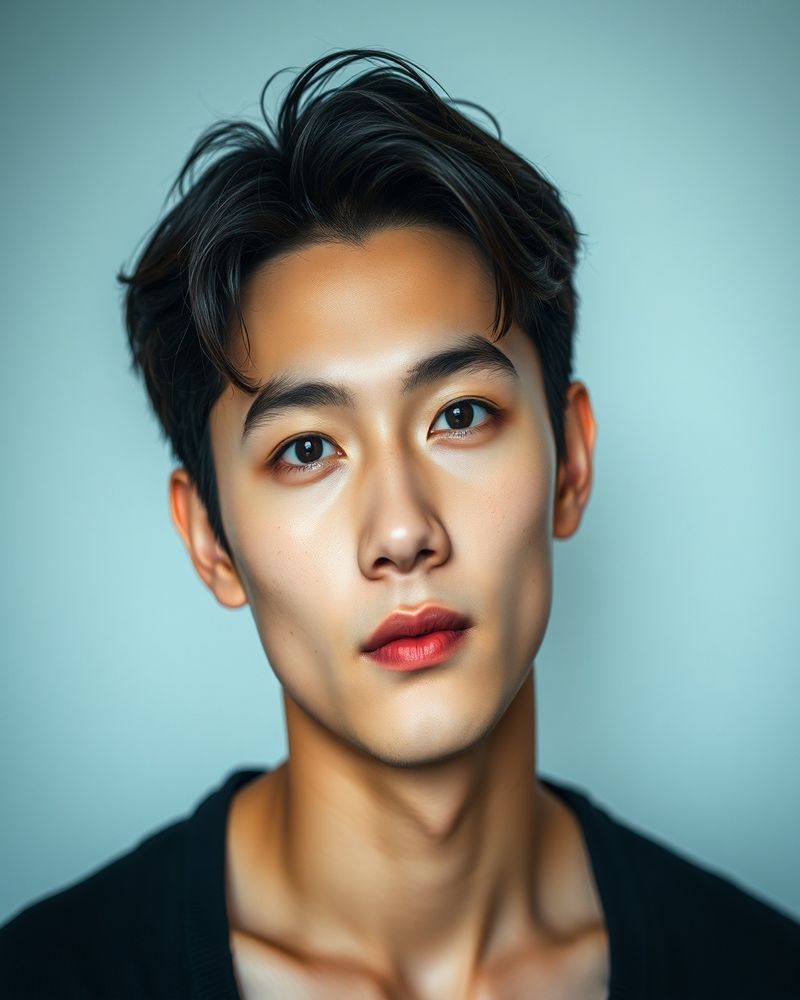 Jun Park beauty close-up portrait with soft lighting