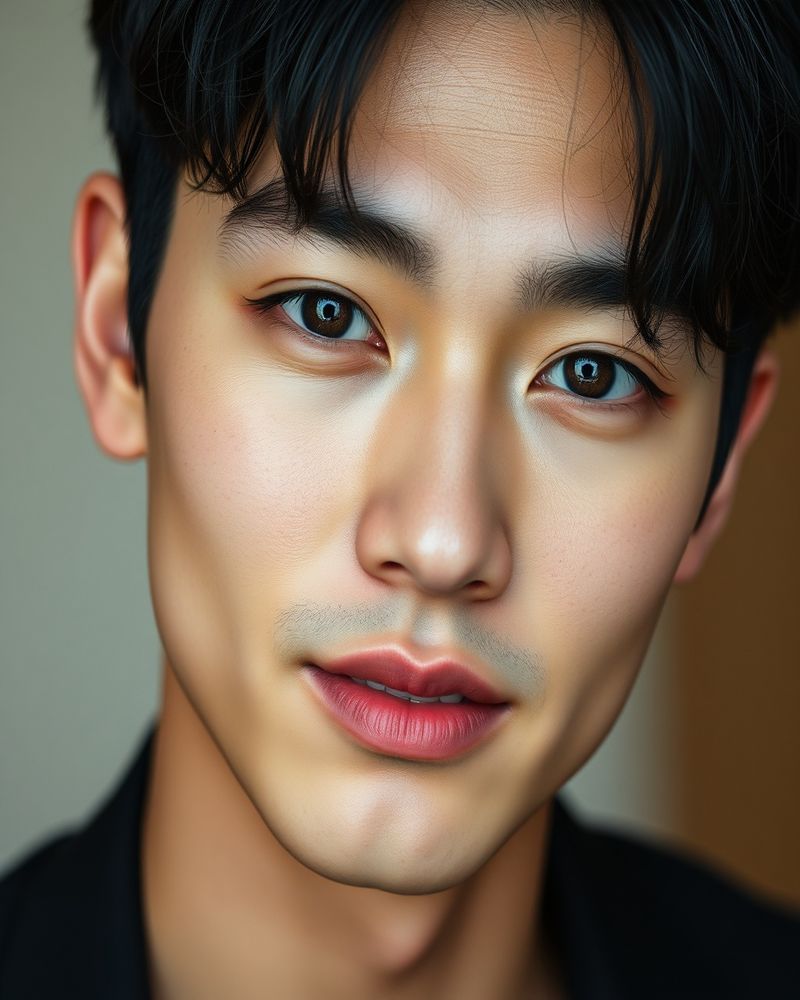 Kaito Tanaka beauty close-up portrait with soft lighting