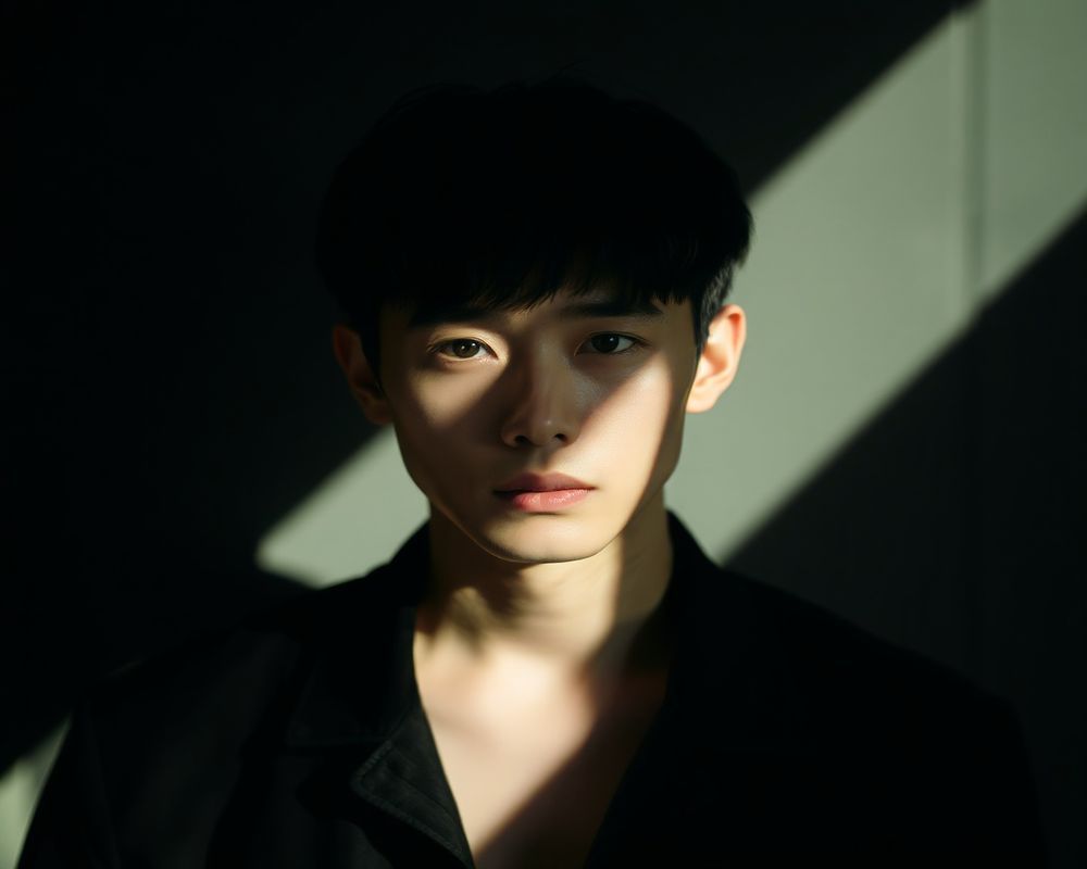 Kaito Tanaka artistic creative portrait with dramatic shadows