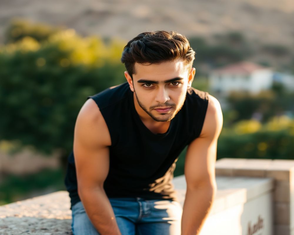 Karim Nassar lifestyle personality shot in natural outdoor setting