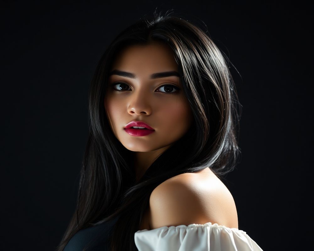 Katarina Ignacio high fashion editorial with dramatic lighting