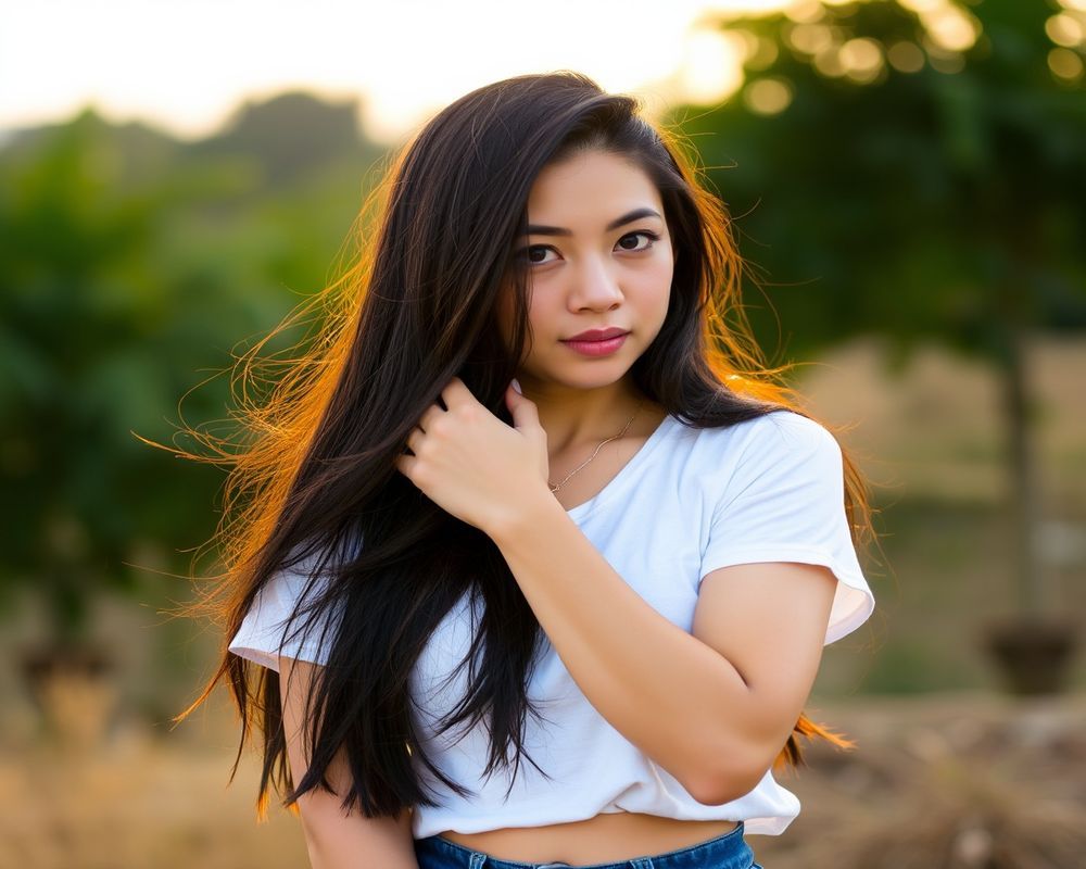 Katrina Dela Cruz lifestyle personality shot in natural outdoor setting