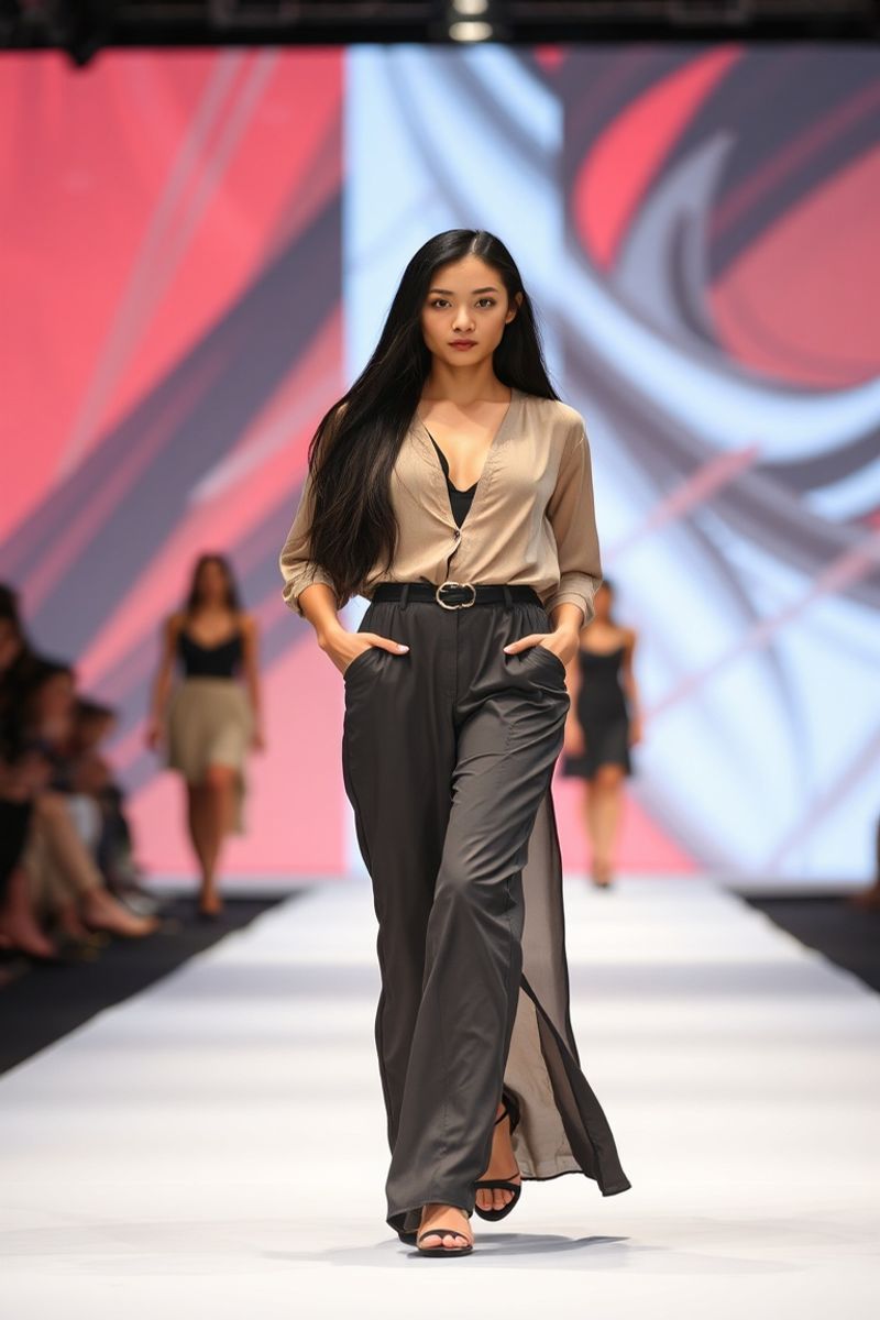 Katrina Dela Cruz fashion runway walk in designer clothing