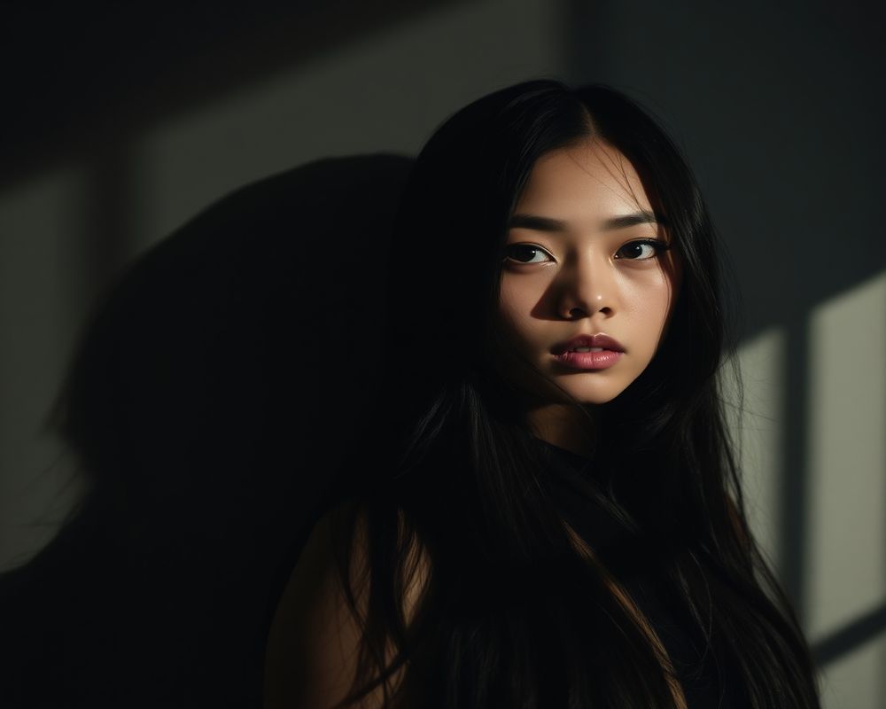 Katrina Dela Cruz artistic creative portrait with dramatic shadows