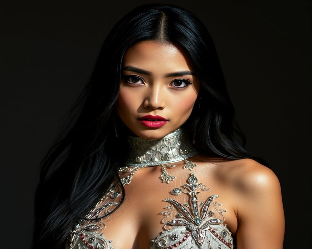 Katrina Mae Villanueva high fashion editorial with dramatic lighting