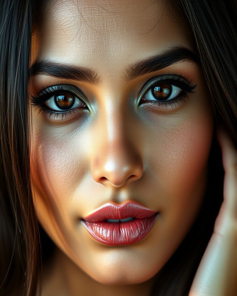 Kavya Mehta beauty close-up portrait with soft lighting
