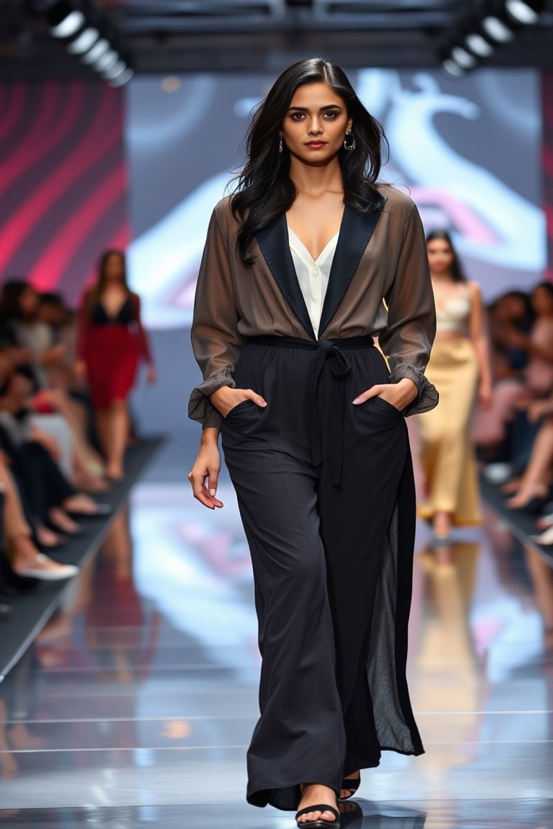 Kavya Mehta fashion runway walk in designer clothing