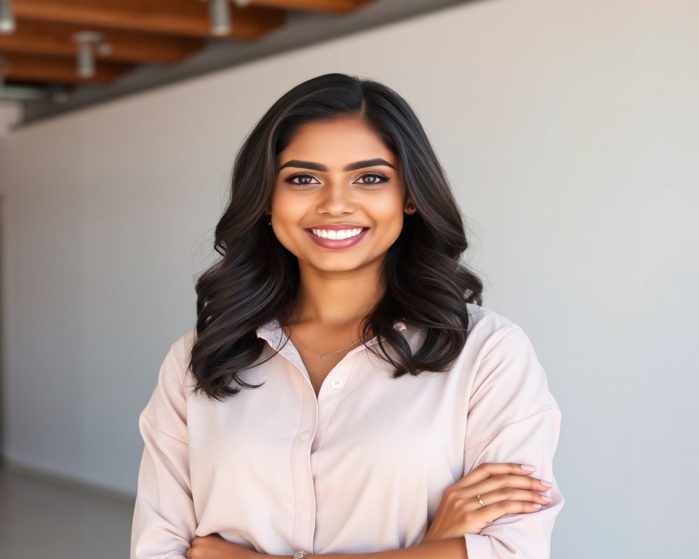 Kavya Mehta commercial brand campaign with natural smile