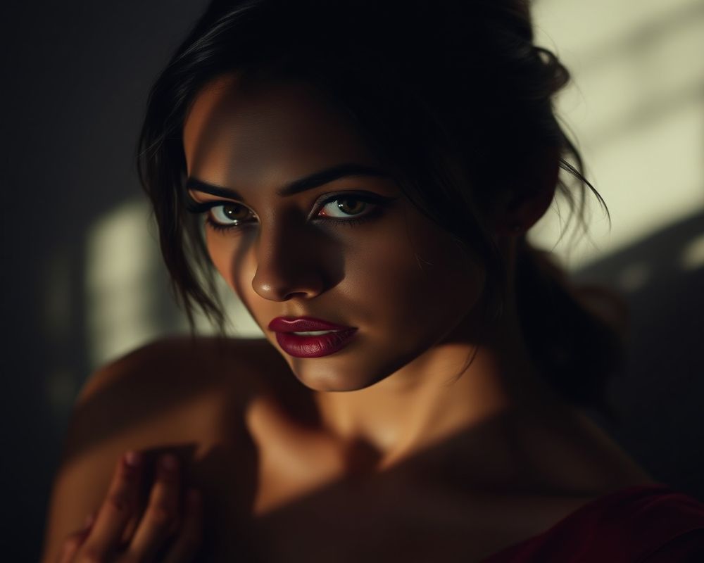 Kavya Mehta artistic creative portrait with dramatic shadows