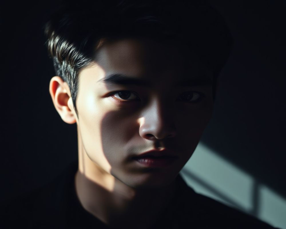 Kenji Matsuda artistic creative portrait with dramatic shadows