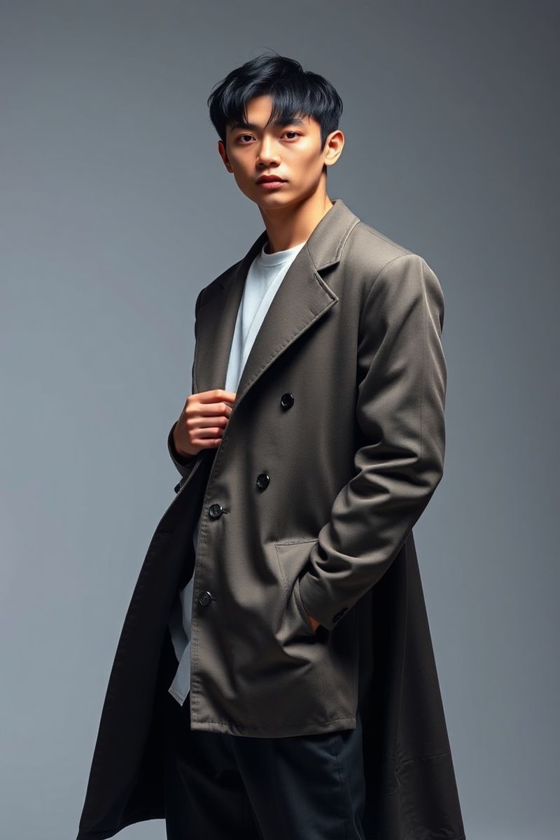 Kenji Tanaka full body editorial pose