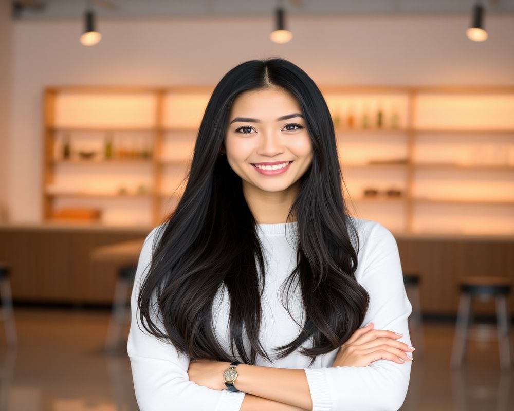 Kiana Alvarez commercial brand campaign with natural smile