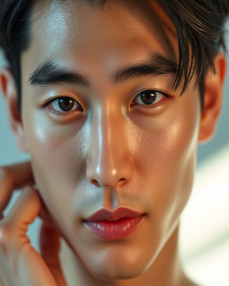 Kim Min-Jae beauty close-up portrait