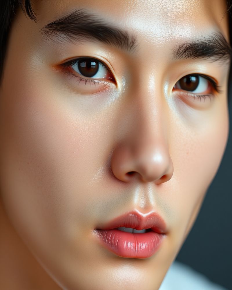 Kim Minjun beauty close-up portrait with soft lighting