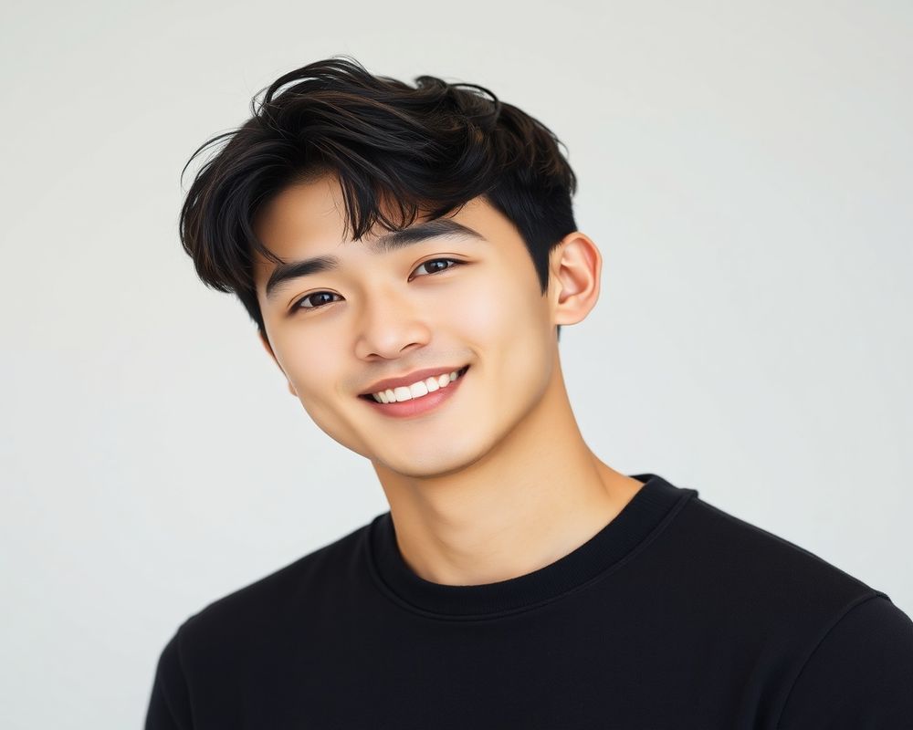 Kim Minjun commercial brand campaign with natural smile