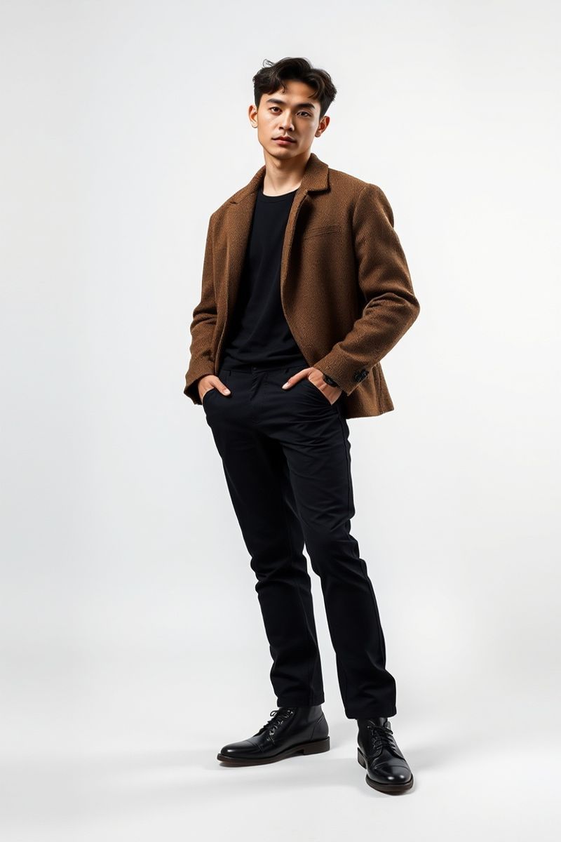 Kim Tae-min full body editorial pose