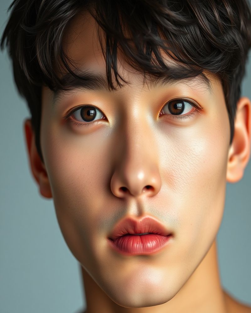 Kim Tae-min beauty close-up portrait