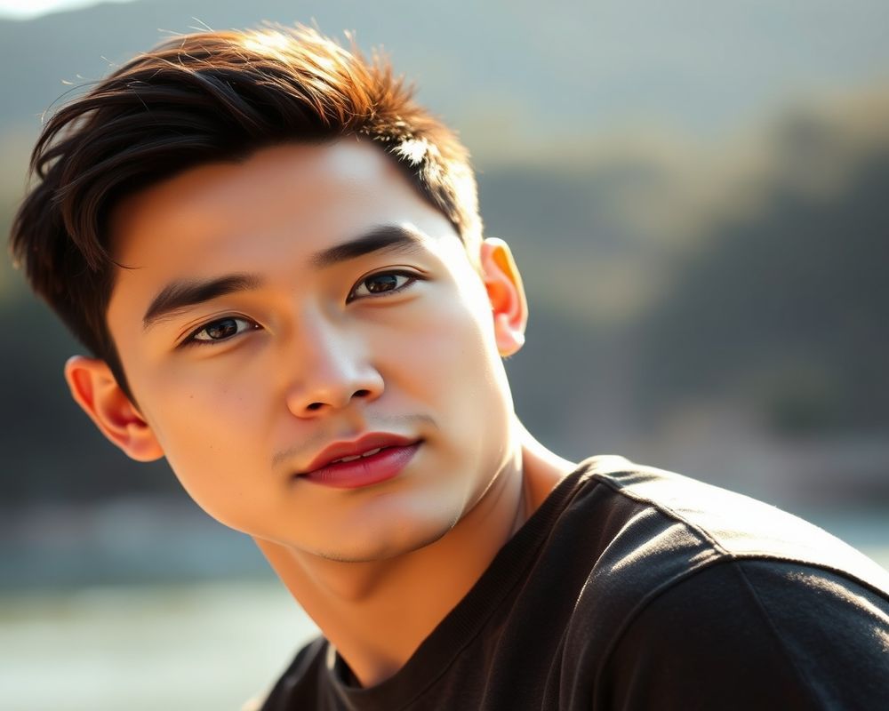 Kim Tae-jun lifestyle personality shot in natural outdoor setting