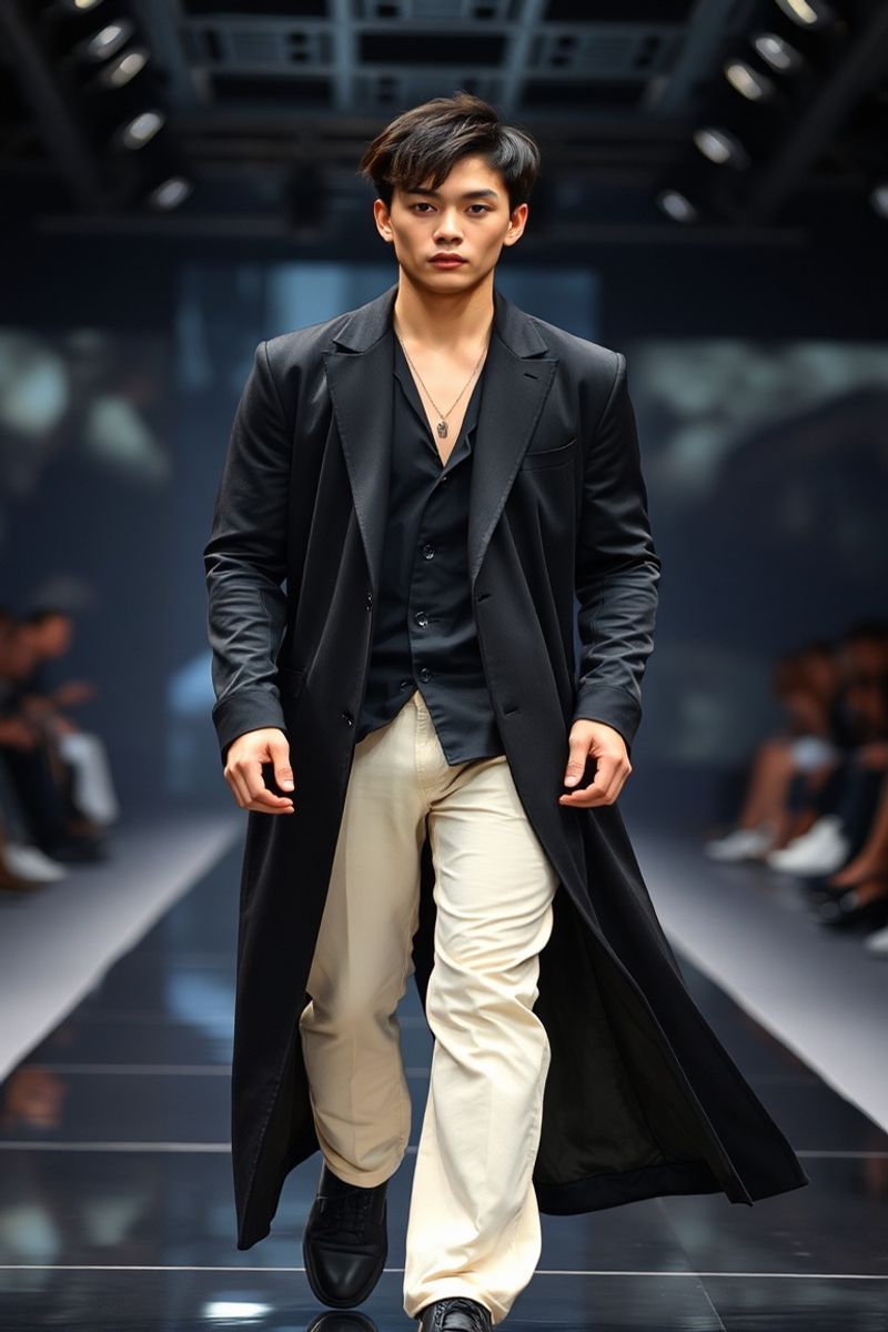 Kim Tae-jun fashion runway walk in designer menswear