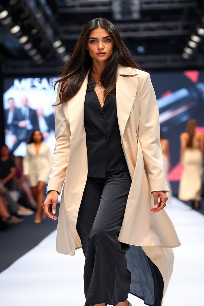 Larissa Moreira fashion runway walk in designer clothing