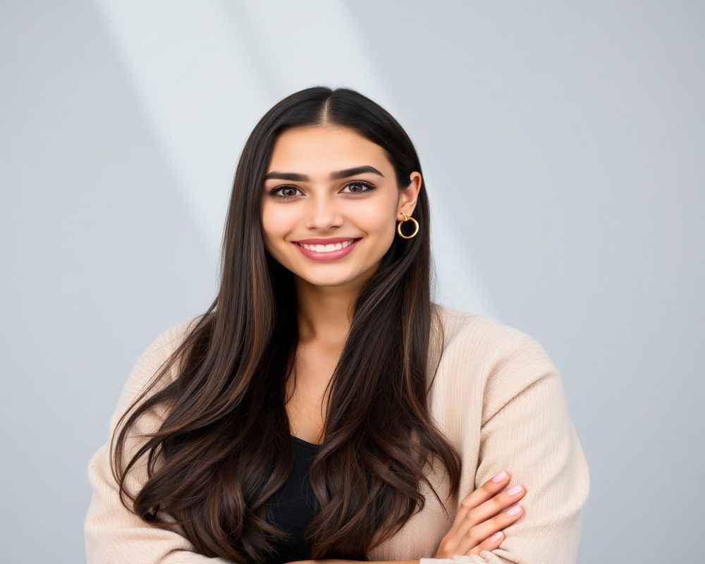 Layla Hassan commercial brand campaign with natural smile