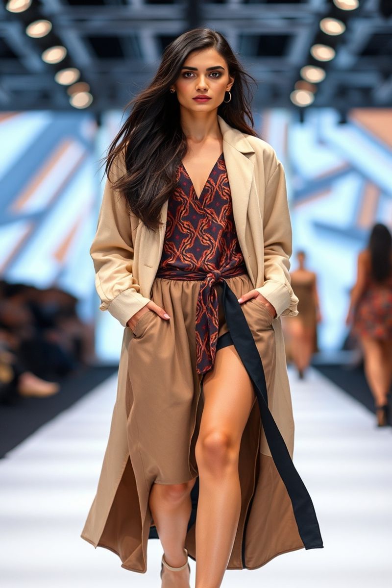Layla Karim fashion runway walk