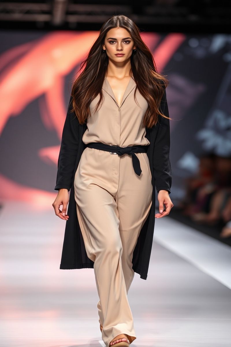 Layla Khalil fashion runway walk in designer clothing