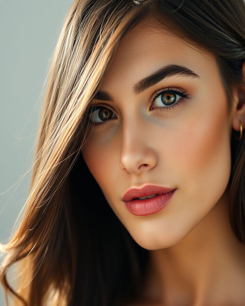 Layla Khoury beauty close-up portrait with soft lighting