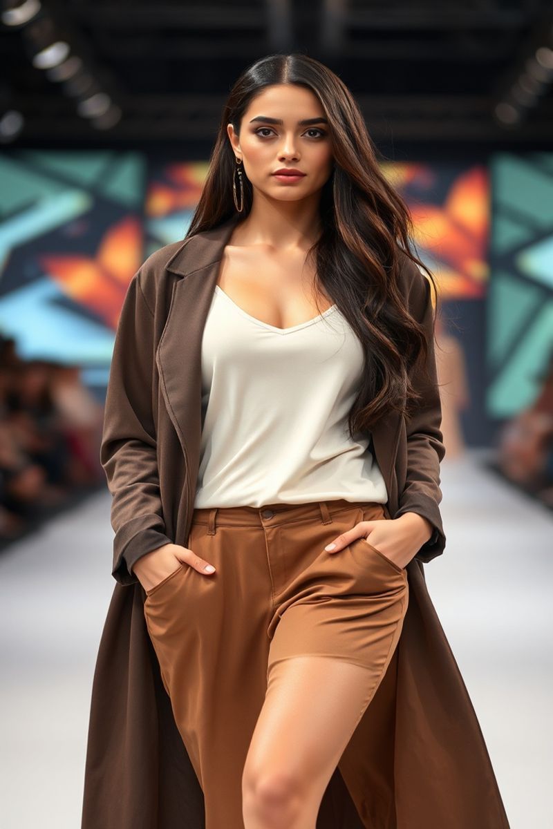 Layla Khoury fashion runway walk in designer clothing