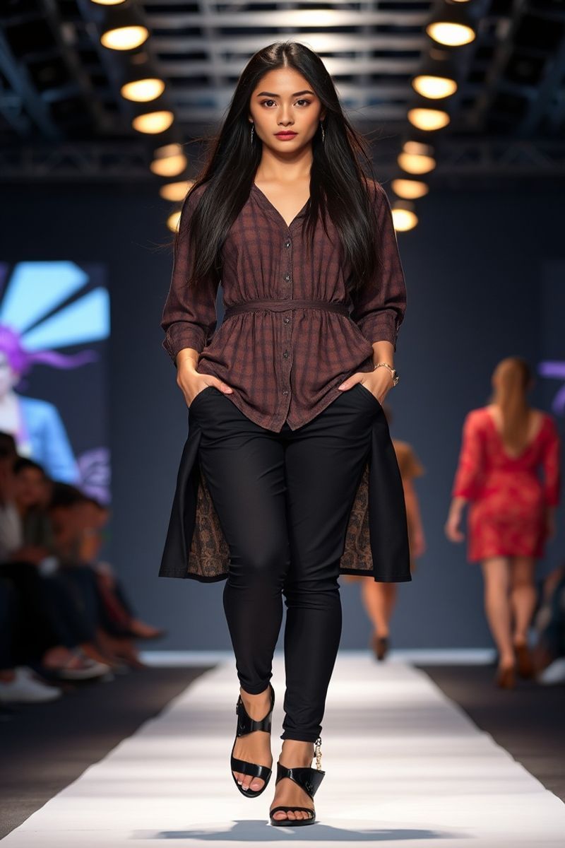 Leila Rodriguez fashion runway walk