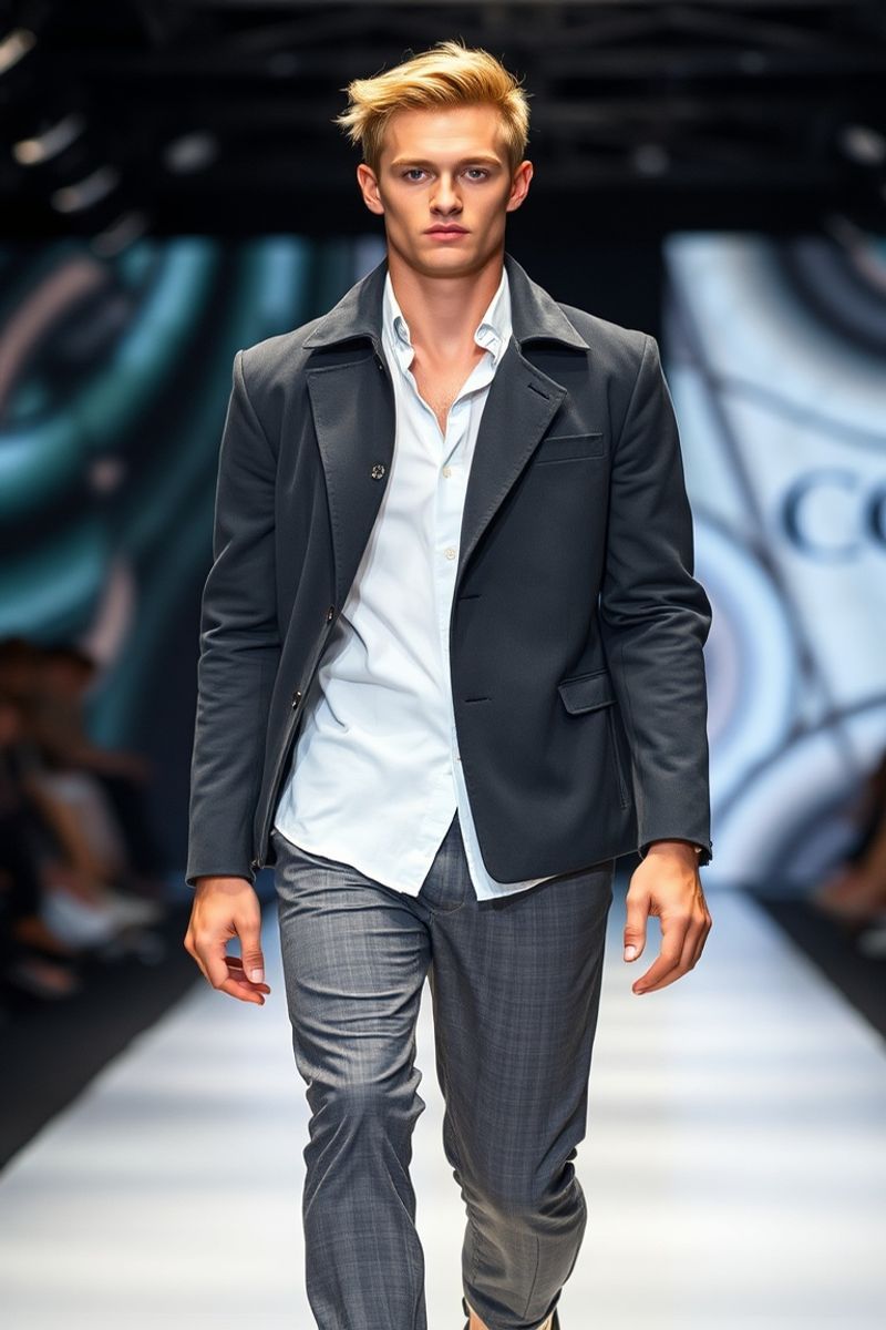 Liam Hartford fashion runway walk