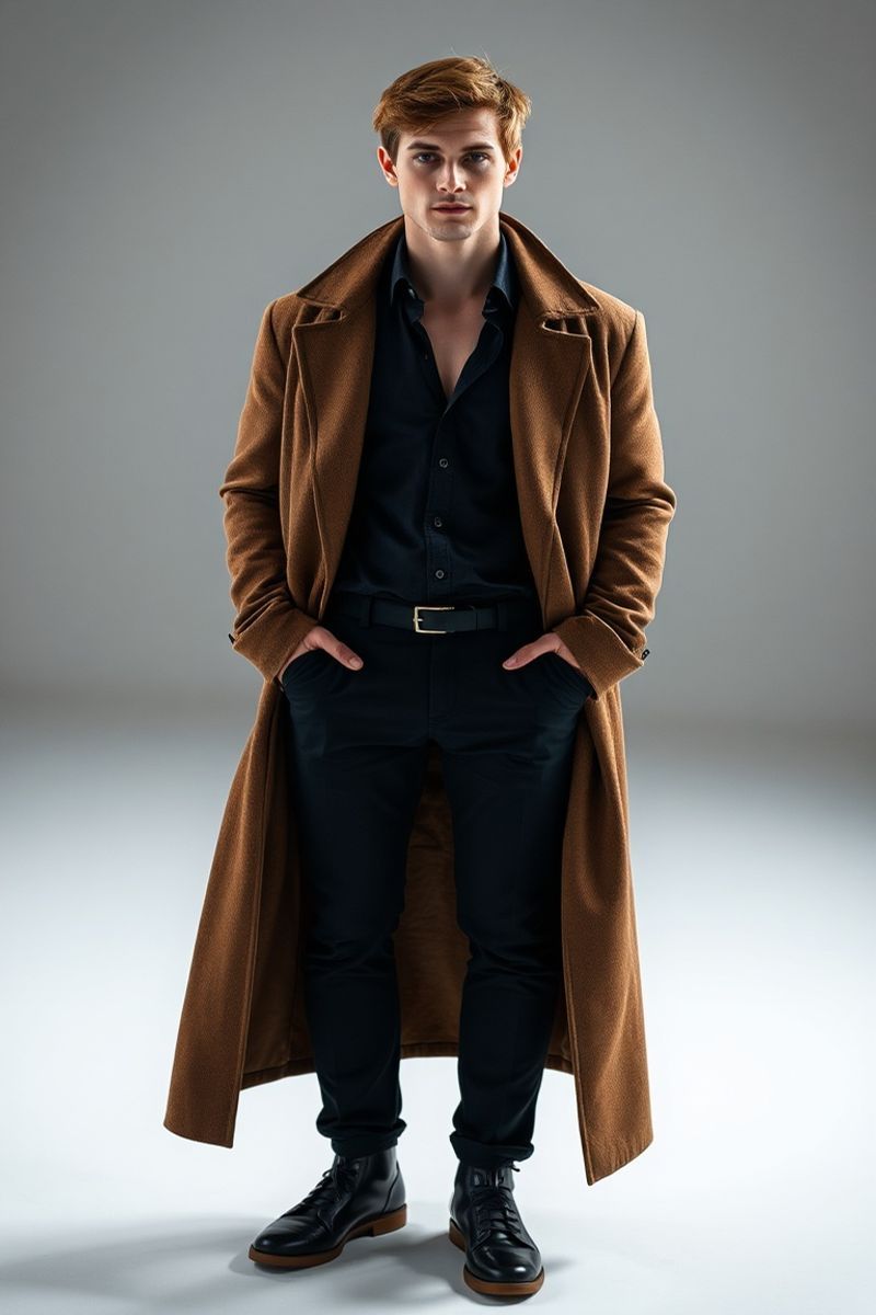 Liam Mitchell full body editorial pose