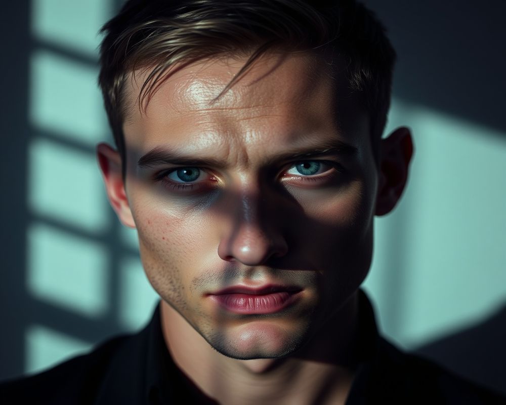 Liam Morrison artistic creative portrait with dramatic composition